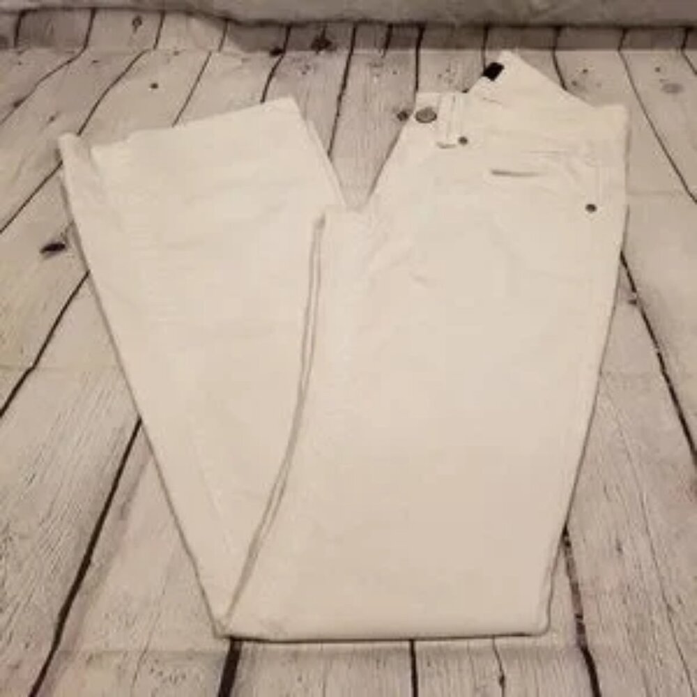 BILLY BLUES winter white or cream colored bootcut pants with back flap pockets
